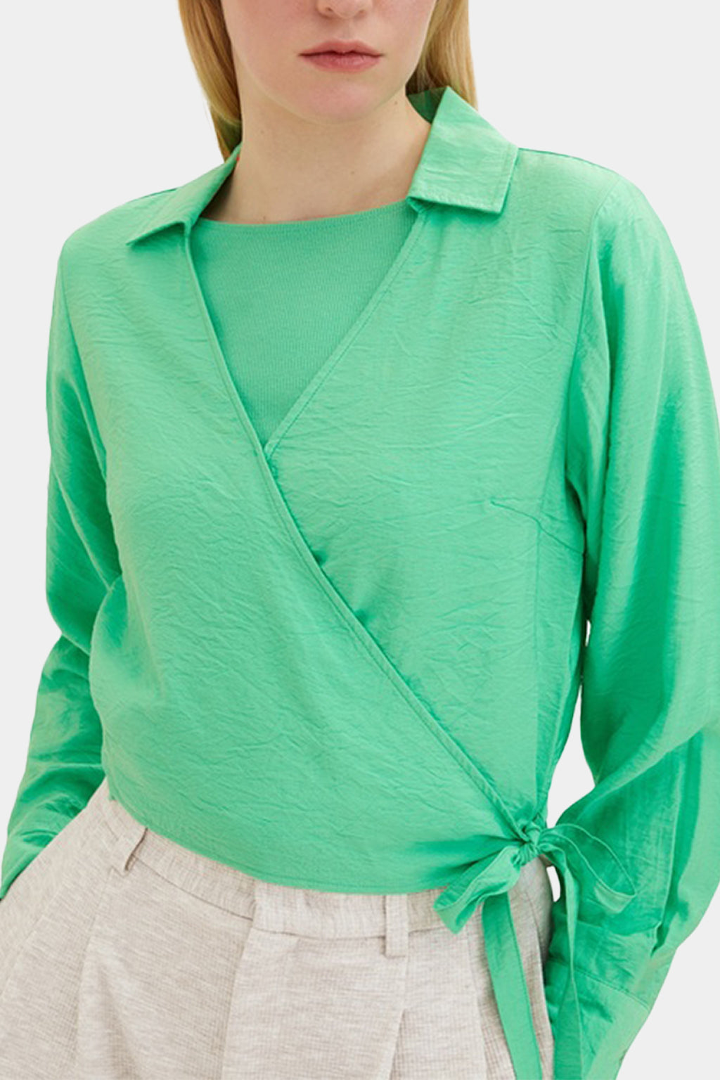 Tom Tailor - Cropped Wrap Blouse