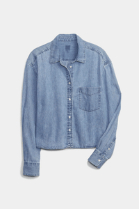 Thumbnail for Gap - Denim Crop Shirt