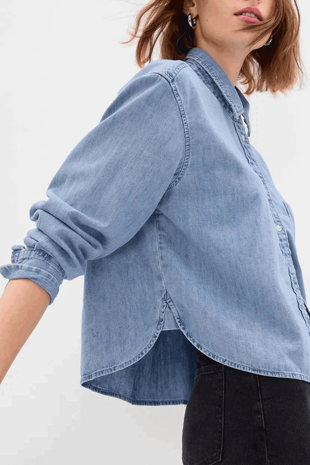 Gap - Denim Crop Shirt