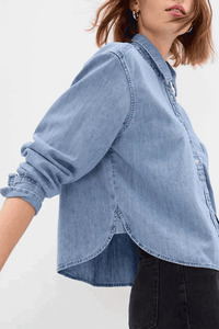 Thumbnail for Gap - Denim Crop Shirt