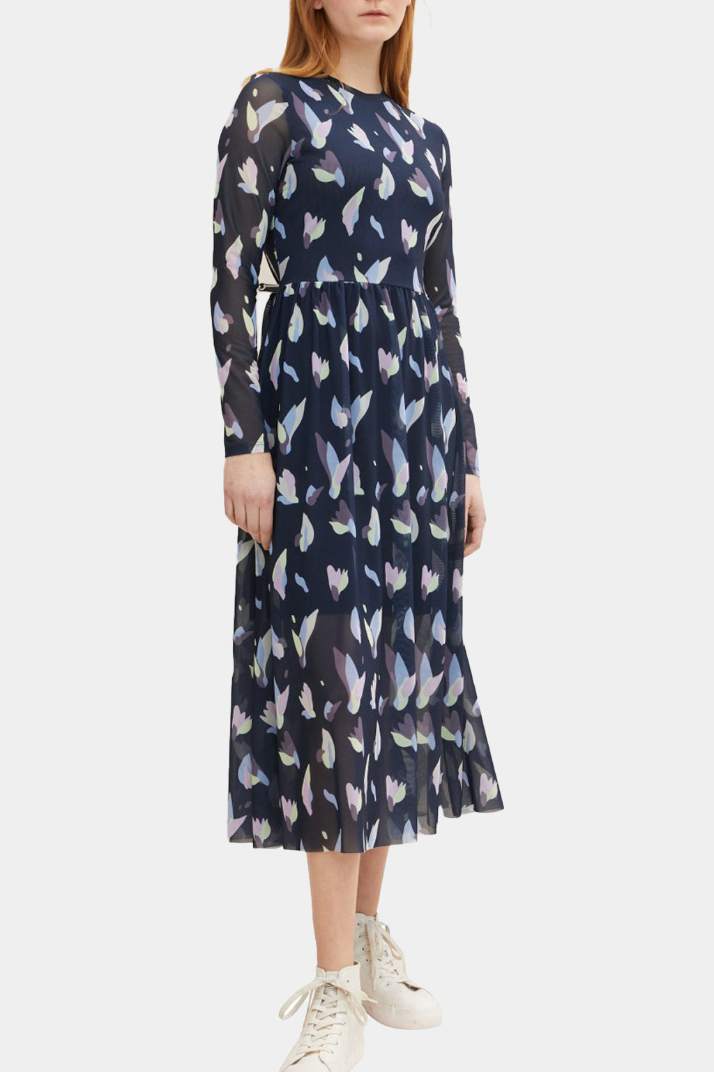 Tom Tailor - Patterned Mesh Midi Dress