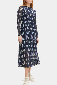 Thumbnail for Tom Tailor - Patterned Mesh Midi Dress