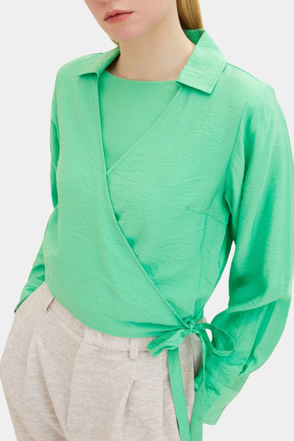 Tom Tailor - Cropped Wrap Blouse