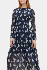 Thumbnail for Tom Tailor - Patterned Mesh Midi Dress