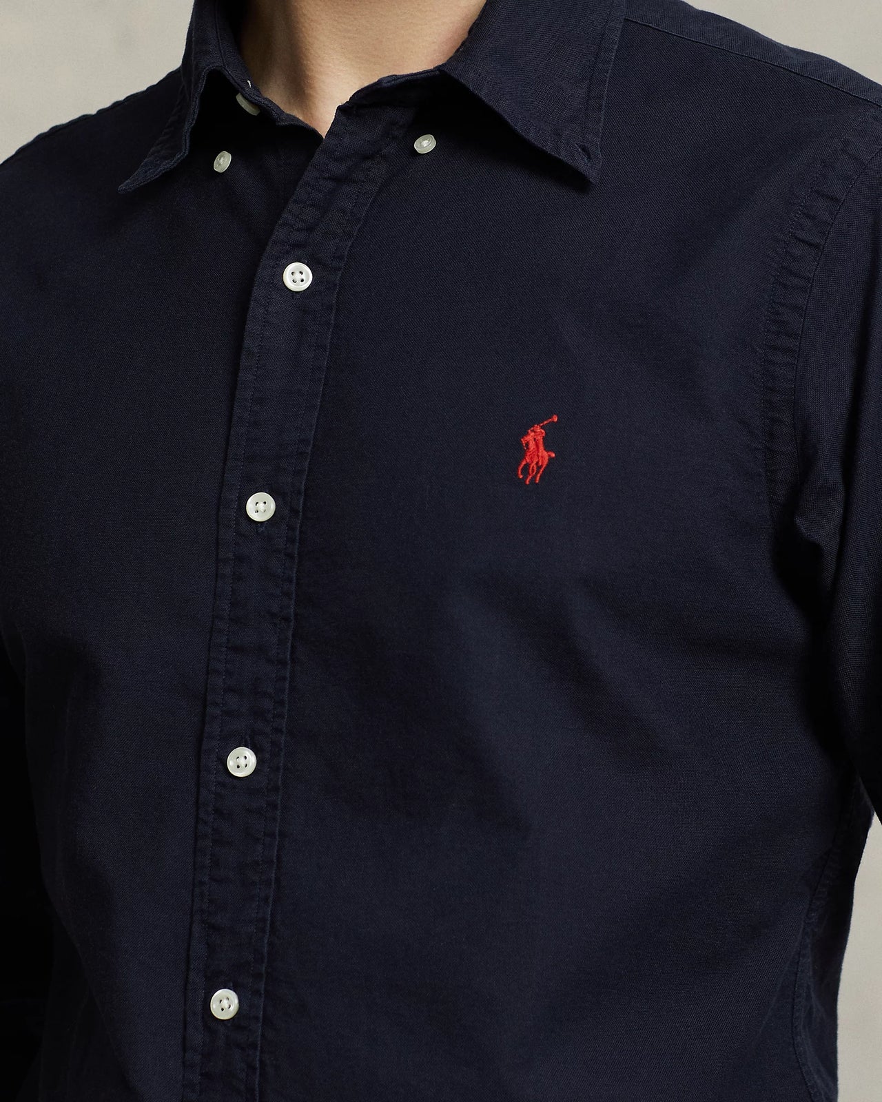 Ralph Lauren - Custom cut oxford shirt dyed after manufacturing