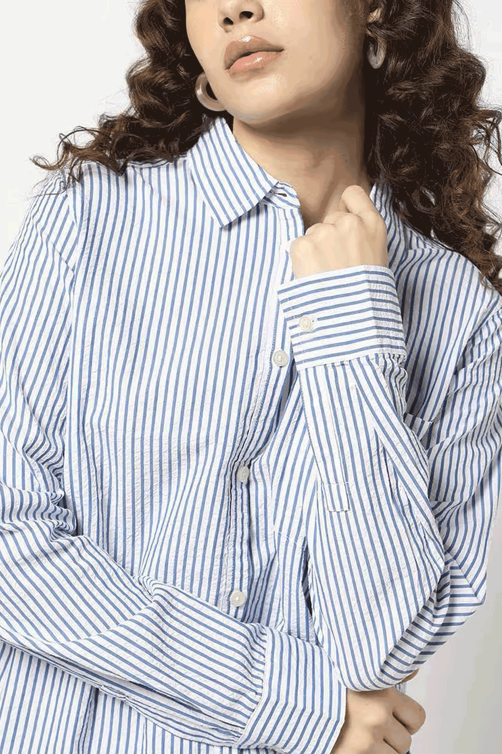 Gap - Striped Classic Full Sleeves Seersucker Shirt