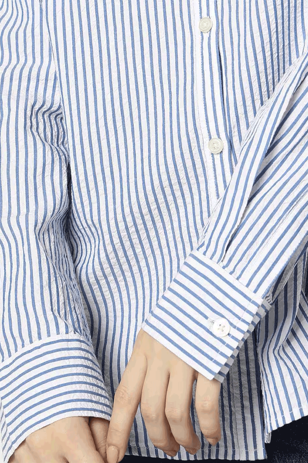 Gap - Striped Classic Full Sleeves Seersucker Shirt