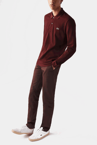 Thumbnail for Lacoste - Classic Fit Long-Sleeve Polo Shirt in Marl Petit Piqué