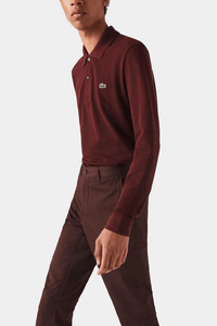 Thumbnail for Lacoste - Classic Fit Long-Sleeve Polo Shirt in Marl Petit Piqué