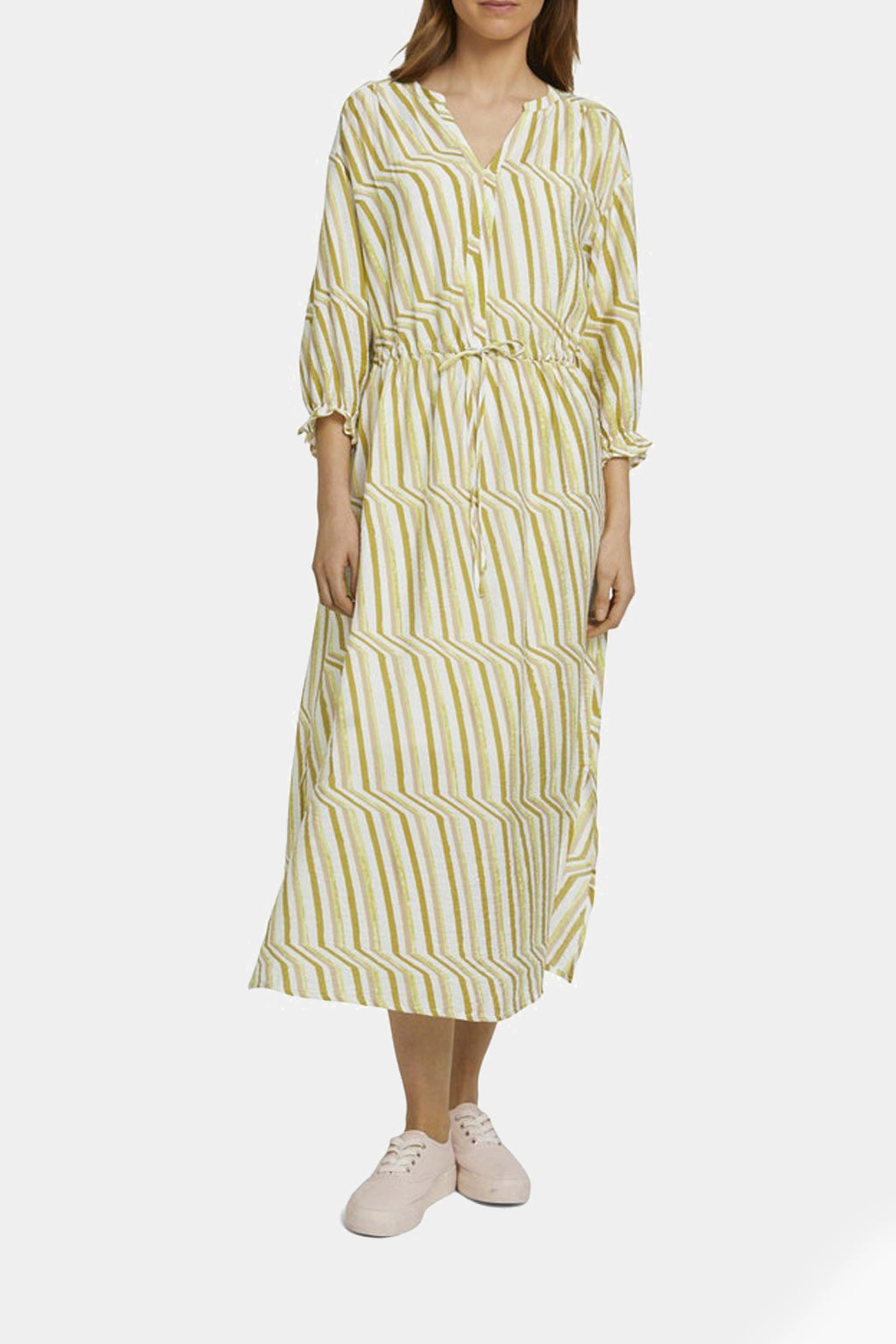 Tom Tailor - Patterned Dress With Waist Band