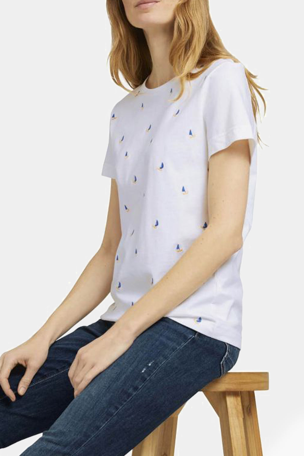 Tom Tailor - Embroidered T-Shirt, Organic Cotton