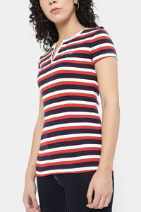 Thumbnail for Tommy Hilfiger - Striped Henley T-shirt