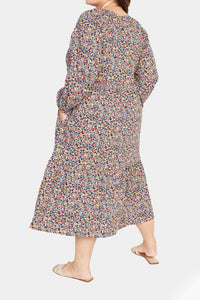 Thumbnail for Old Navy - Printed Button-Front All-Day Midi Swing Dress