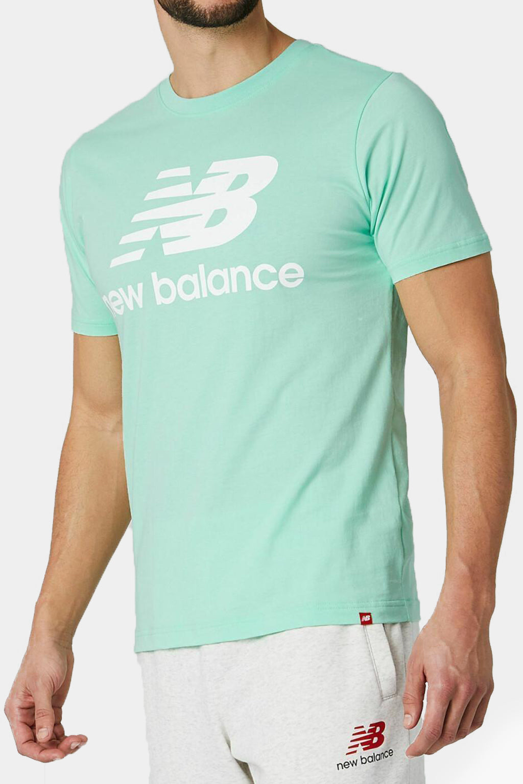 NEW BALANCE - Essentials Stacked Logo Short Sleeve