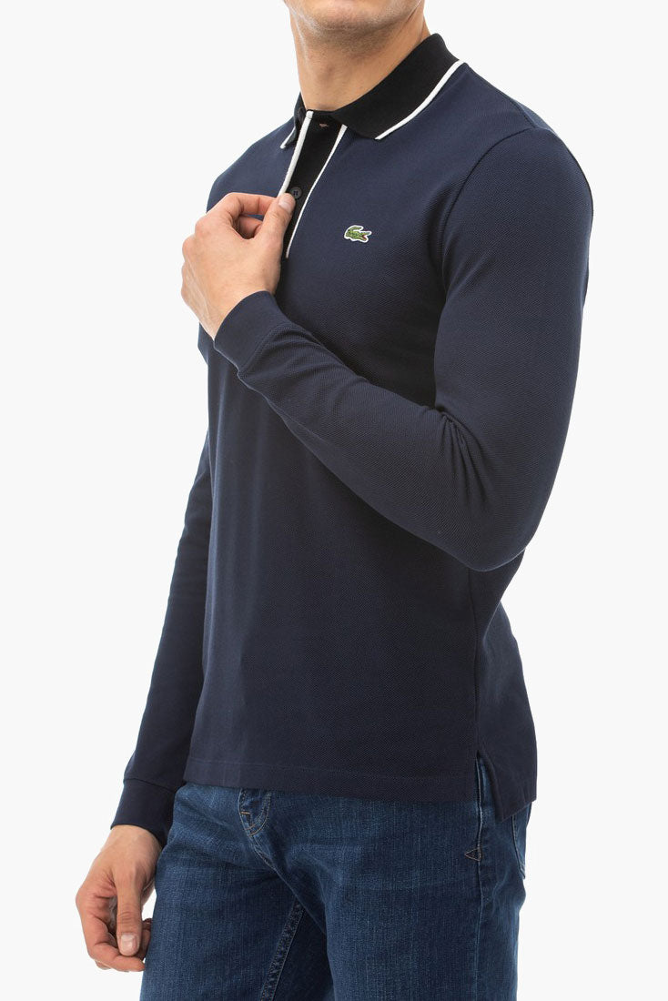 Lacoste - Men's Regular Fit Textured Cotton Polo