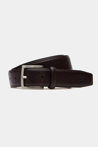 Thumbnail for Lacoste - Engraved Tongue Buckle Leather Belt